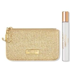 Jimmy Choo Gold Glitter pouch I Want Choo Set